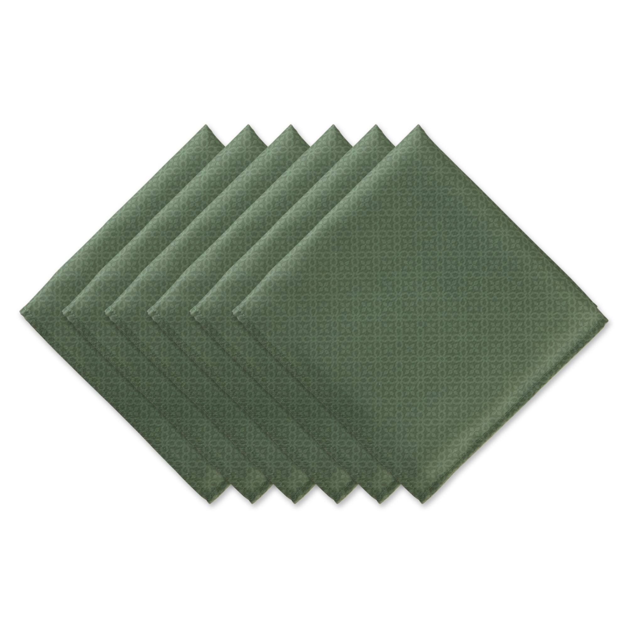DII® Oversized Tonal Lattice Print Outdoor Linen Dinner Napkins